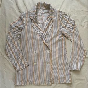 Vintage linen-blend blazer